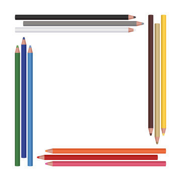Pencil. Colorful illustration. Creative vector illustration. School theme.  Colorful background.
