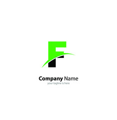 letter f logo concept with white bakground, minimalist concept