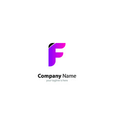 letter f logo concept with white bakground, minimalist concept