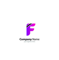 letter f logo concept with white bakground, minimalist concept