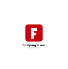 letter f logo concept with white bakground, minimalist concept