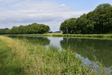 Fototapeta na wymiar Natur am Mittelland-Kanal bei Bückeburg