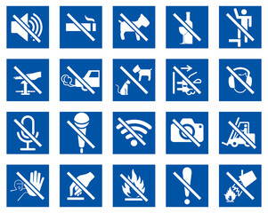 Naklejka premium Prohibition sign on white background