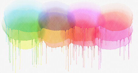 abstract watercolor background with rainbow watercolor splashes