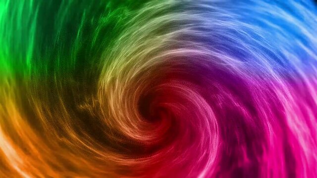 渦を巻く幻想的な　虹色の　オーラ　炎　サイクロン
