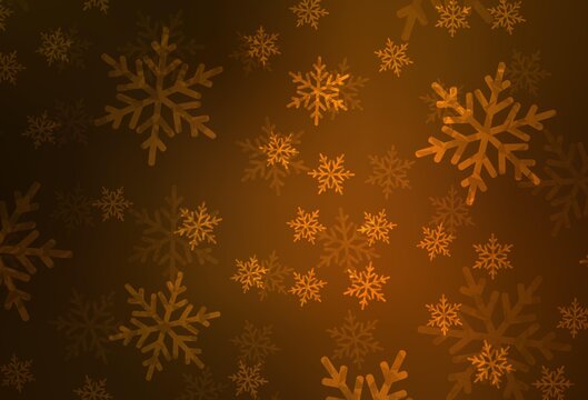Dark Orange vector layout in New Year style.