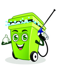 garbage mascot cartoon in vector