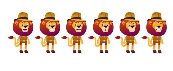 Lion the treasure hunter character