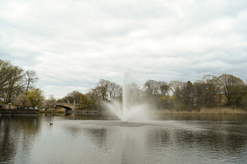 Naklejka premium Branch Brook Park; fountain