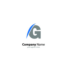 The simple elegant logo of letter G for company with white background, minimalist style
