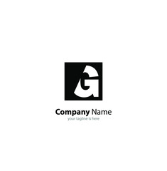 The simple elegant logo of letter G for company with white background, minimalist style