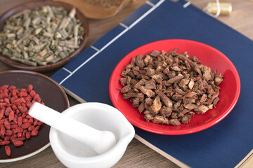 Several commonly used Chinese medicinal materials and medicinal mortars