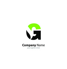 The simple elegant logo of letter G for company with white background, minimalist style