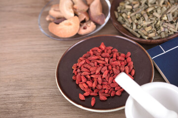 Chinese medicine red wolfberry and some other medicinal materials