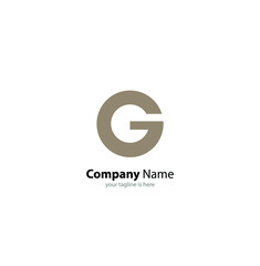 The simple elegant logo of letter G for company with white background, minimalist style