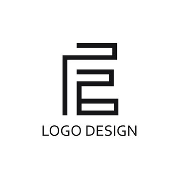 letter e for logo company 