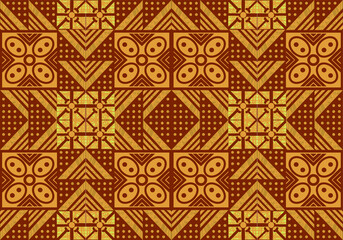 Indonesian batik motifs with very distinctive, exclusive plant patterns. vector EPS 10