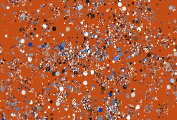 Light Blue, Yellow vector texture with abstract forms.