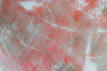 abstract colorful creative background - rough linen canvas unevenly covered with multi-colored...