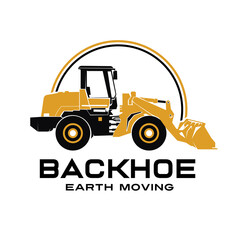 backhoe loader logo design