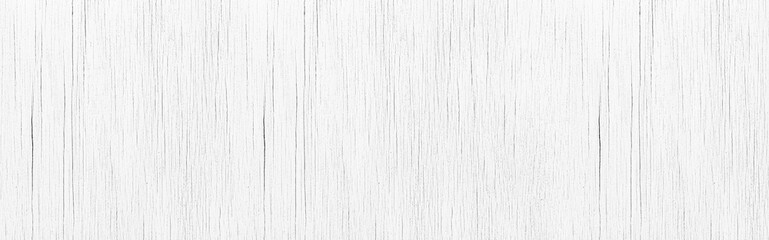 Obraz premium Panorama of White vintage wooden table top pattern texture and seamless background