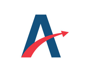 Letter A arrow logo icon template