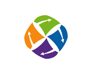 abstract arrow logo template icon symbol