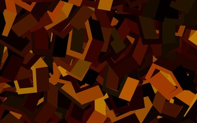 Obraz premium Dark Green, Yellow vector background with set of hexagons.