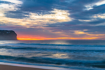 A winters sunrise at the seaside