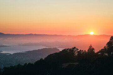 Bay Area Sunset from Berkeley Hill