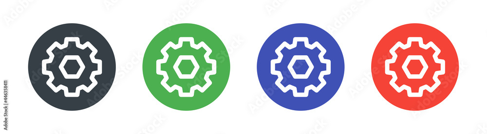 Poster setting gears icon vector illustration. maintenance concept