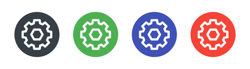 Setting gears icon vector illustration. Maintenance concept