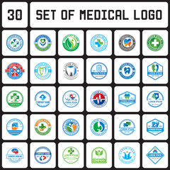 a set of medical logo , a set of pharmacy logo