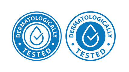 Dermatologically Tested vector badge template