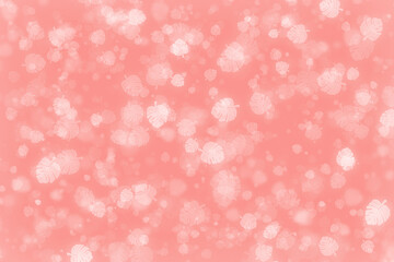 Abstract bokeh with rose pink  on leaf pattern background.