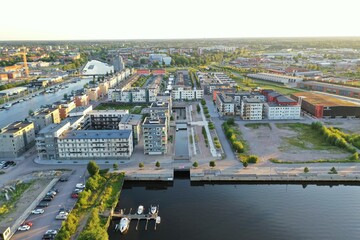 aerial view of the city