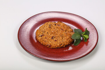 Natural homemade cookie in the plate