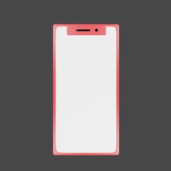 Red smartphone cellphone Illustration icon