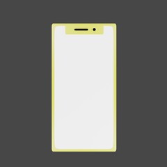 Yellow smartphone cellphone Illustration icon