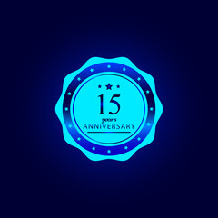 15 Years Anniversary Celebration Vector Template Design Illustration