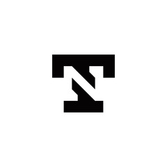 t n tn nt initial logo design vector template
