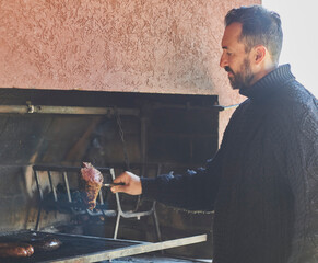 punto justo de asado Argentino
