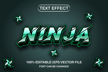 ninja 3d editable text effect © Nyco_art