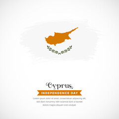 Fototapeta na wymiar Brush stroke concept for Cyprus national flag. Abstract hand drawn texture brush background