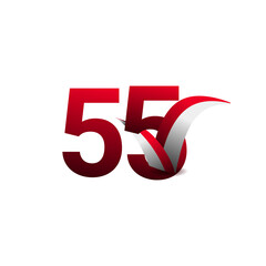 55 Years Anniversary Celebration Vector Template Design Illustration