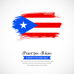 Brush stroke concept for Puerto Rico national flag. Abstract hand drawn texture brush background