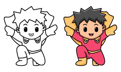 cute hero coloring page for kids