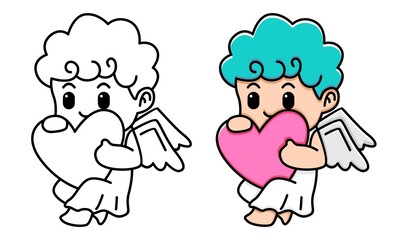 cute fairy coloring page for kids