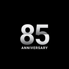 85 Years Anniversary Celebration Vector Template Design Illustration