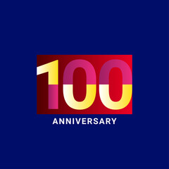 100 Years Anniversary Celebration Vector Template Design Illustration